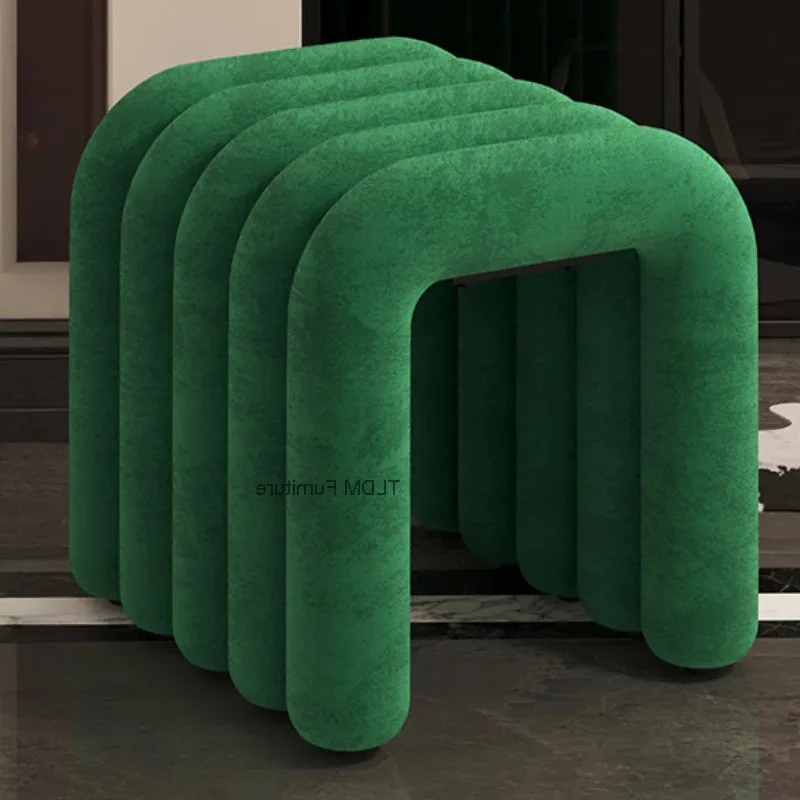 Removable Footstool Multifunctional Shoe Changing Stool Stools Small Furniture for Home Portable Inverted Metal U-shaped Design