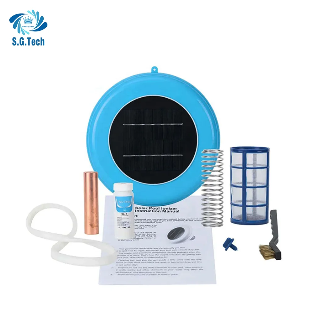 Water Crown Supplier Floating Pool Cleaner Solar Ionizer Floating Equipment Floating Water Purifier Pools Accessories