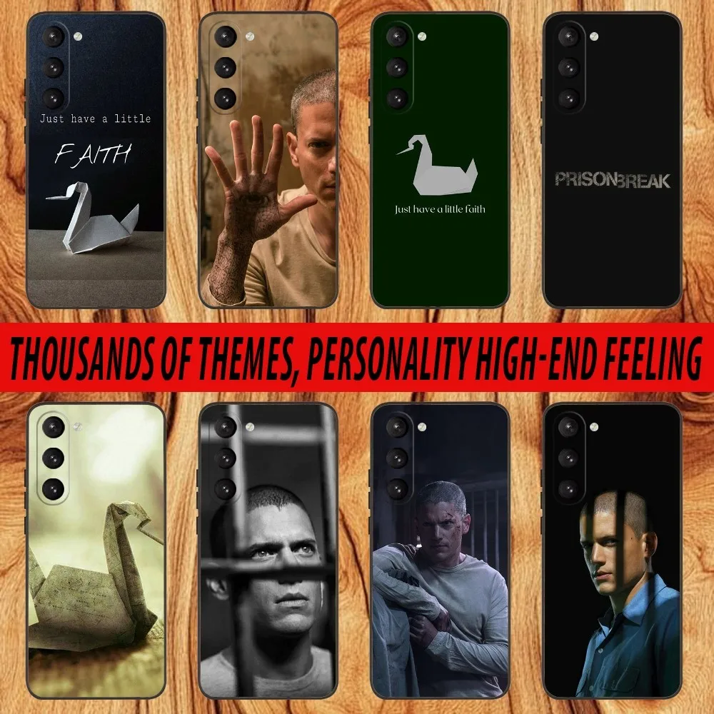 

Prison Break TV Series Phone Case For Samsung S 25,24,23,22,30,21,10,9,Ultra,Plus,Lite,FE,4,5 G Black Soft Case