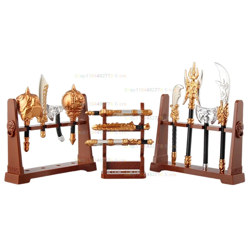 Martelo faca machado espada acessórios blocos de construção modelos cavaleiros medievais diy tijolos bonecas brinquedos para crianças presentes aniversário