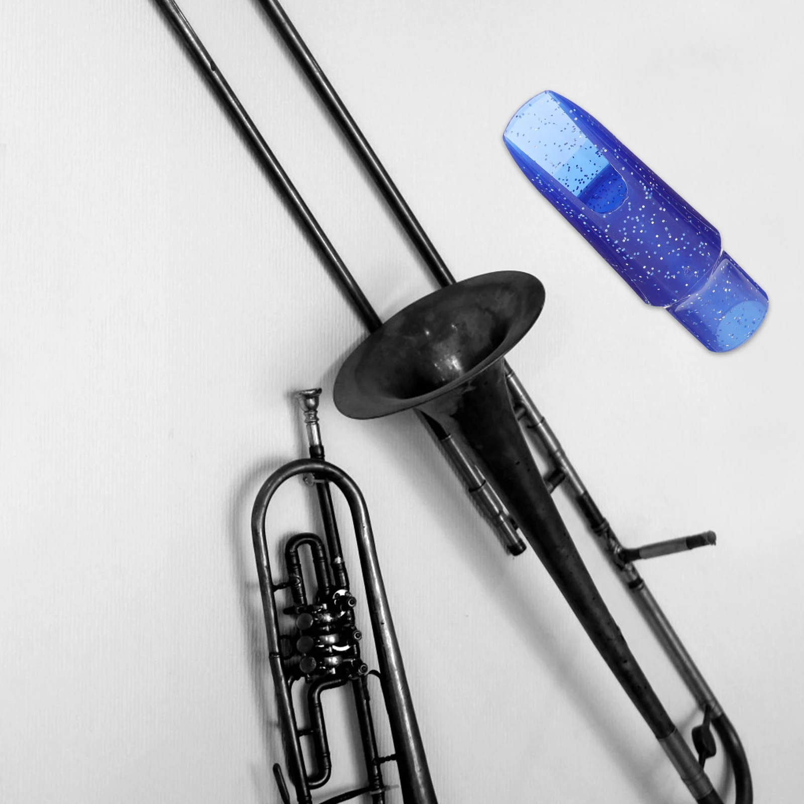 

Alto Saxophone Mouthpiece Head Blue Food Grade Plastic Flute Replacement Cap Clarinet Durable Lightweight Install