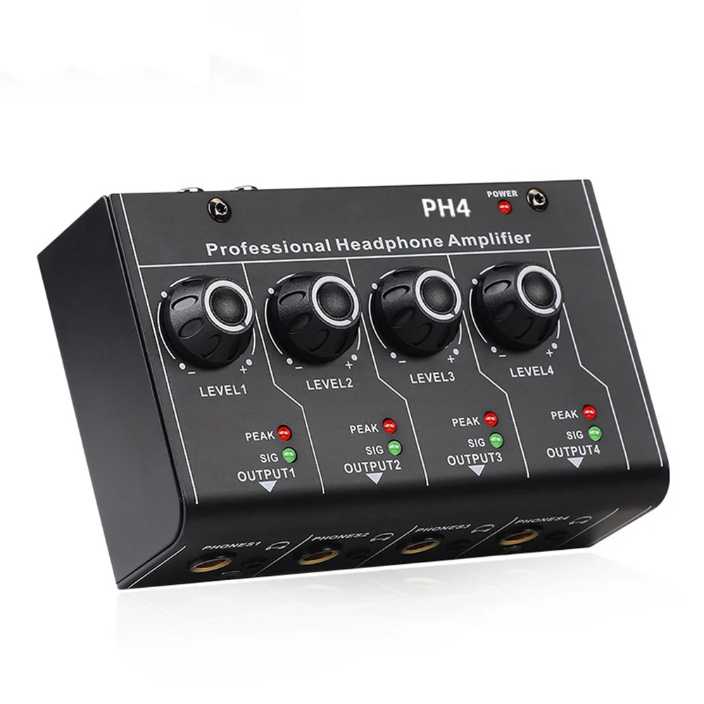 Audio 4 Channel Mini HIFI Tube Balanced Audio Distribution Headphone Amplifier for Home TEYUN Four-way Earphone Model Number