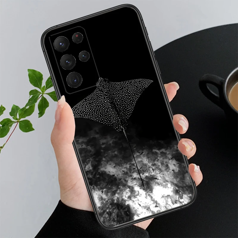 Animal Manta Ray Case For Samsung A57 A37 A56 A36 A16 A06 A07 A55 A35 A15 A17 A27 A52 A34 A24 A26 A53 A54 A05 A14 A73 A25