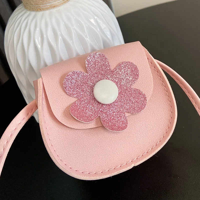 Little Girls Fashion Flower Crossbody Shoulder Bag Handbag Mini Purse