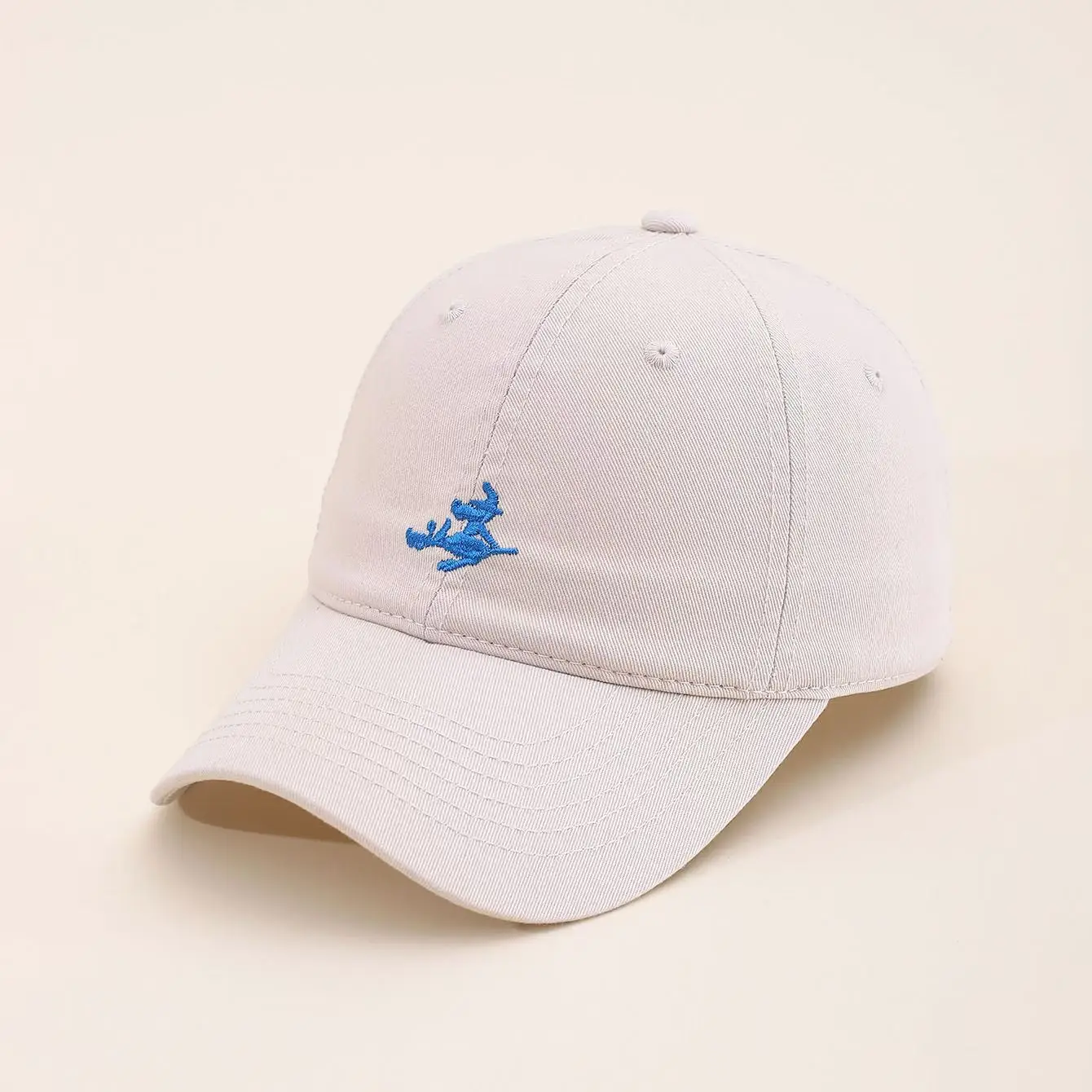 Embroidered flying broom witch soft-brimmed baseball cap, men's and women's versions, suitable for outings and shopping.