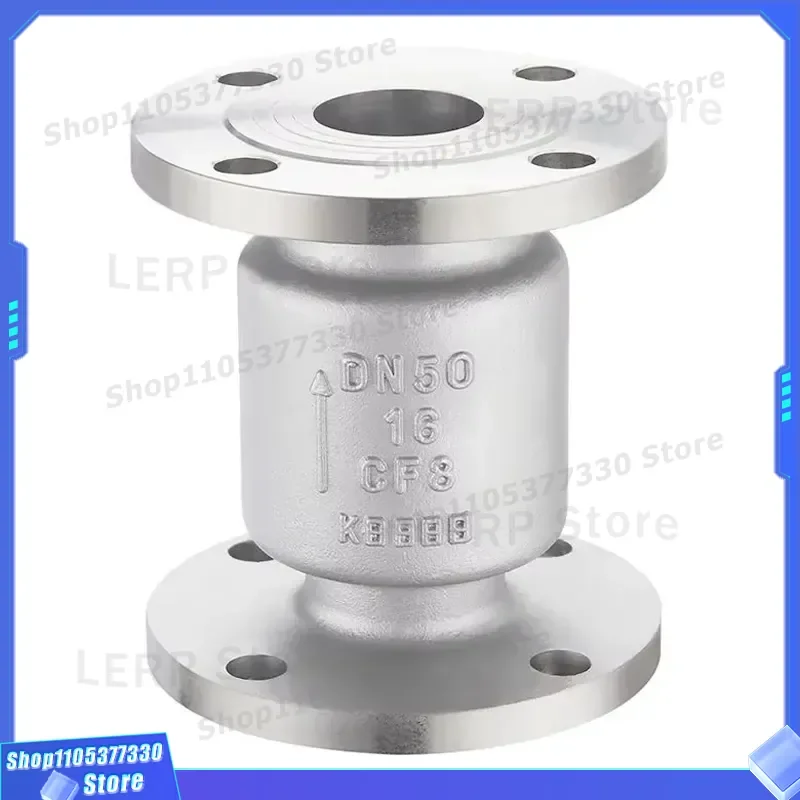 Custom Stainless Steel 304 Pipe Steam Water Flow One Way Relief Control DN150 Flange Vertical Check Valve