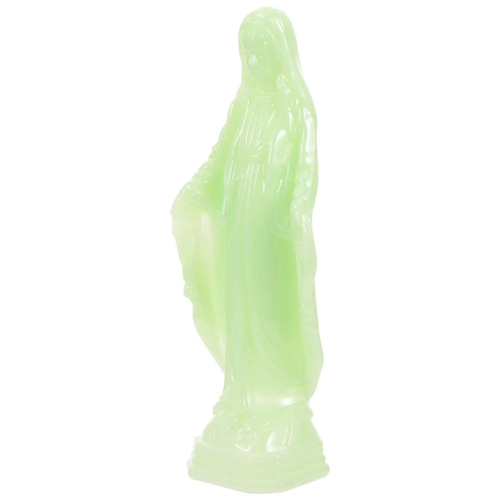 

Luminous Virgin Statue Religious Decor Miniature Ornament Garden Bedroom Catholicism