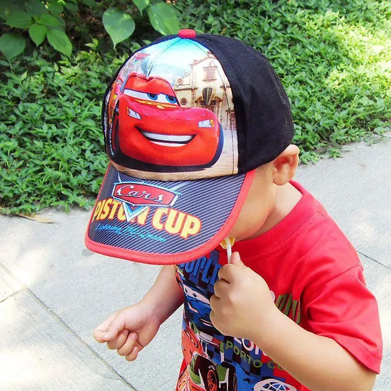 Lightning McQueen Cars Cars Cartoon Boys and Children Baseball Cap Creative Peripheral Anti-UV Sun Hat Sun Hat Gift Wholesale