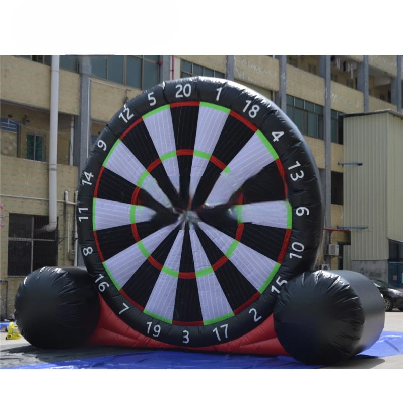 Board Inflatable Pvc Inflatable Soccer 5mh/16.4ft Darts  Football Darts Board Games with 6 Footballs for Sports Games Party