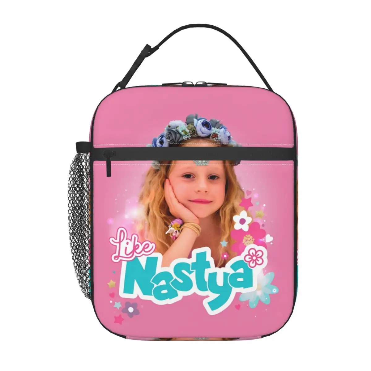 

Like Nastya Cute Girl Thermal Insulated Lunch Bags for Travel Kawaii Flowers Reusable Bento Box Cooler Thermal Lunch Box