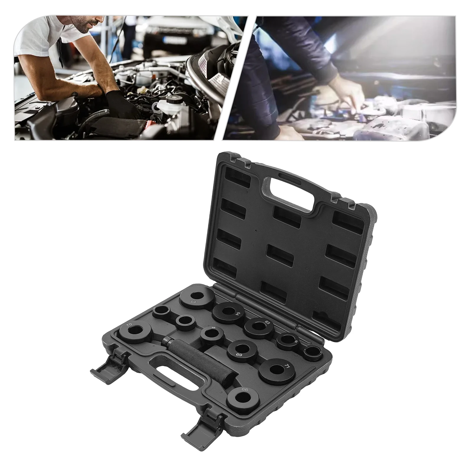 

Transmissions Bushing Driver Set—12 Drivers + 1 Handle, Thickened Steel, Easy Auto Transmission Bushing Install/Remove