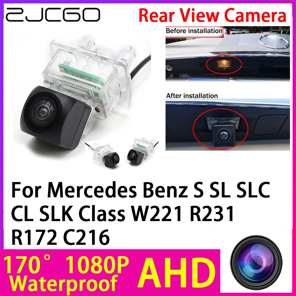 

ZJCGO AHD 1080P Reverse Rear View Camera Night Vision Waterproof for Mercedes Benz S SL SLC CL SLK Class W221 R231 R172 C216