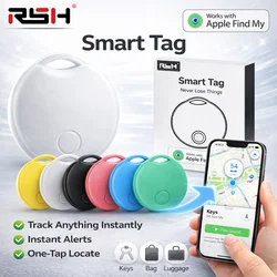 RSH rastreador inteligente funciona con Apple Find My APP, rastreador GPS Bluetooth/etiqueta, localizador de recordatorio antipérdida, llave de coche, buscador de mascotas y niños