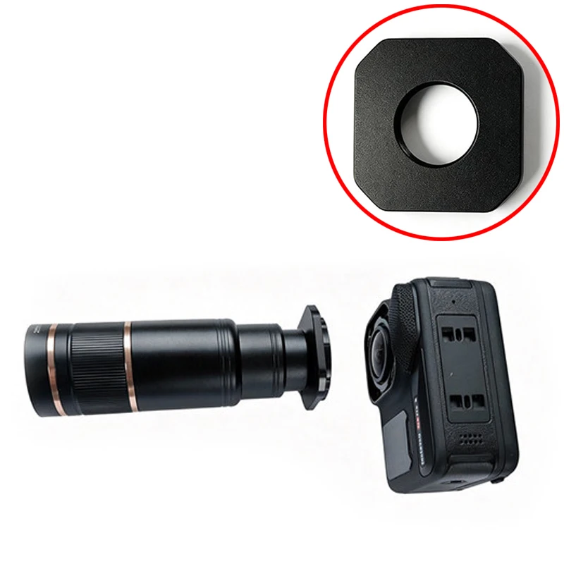 1PCS For Insta360 Ace Pro 2 Action Camera 17mm Telephoto Lens Metal Adapter Ring Non-Destructive Mount Upgrades Accessories