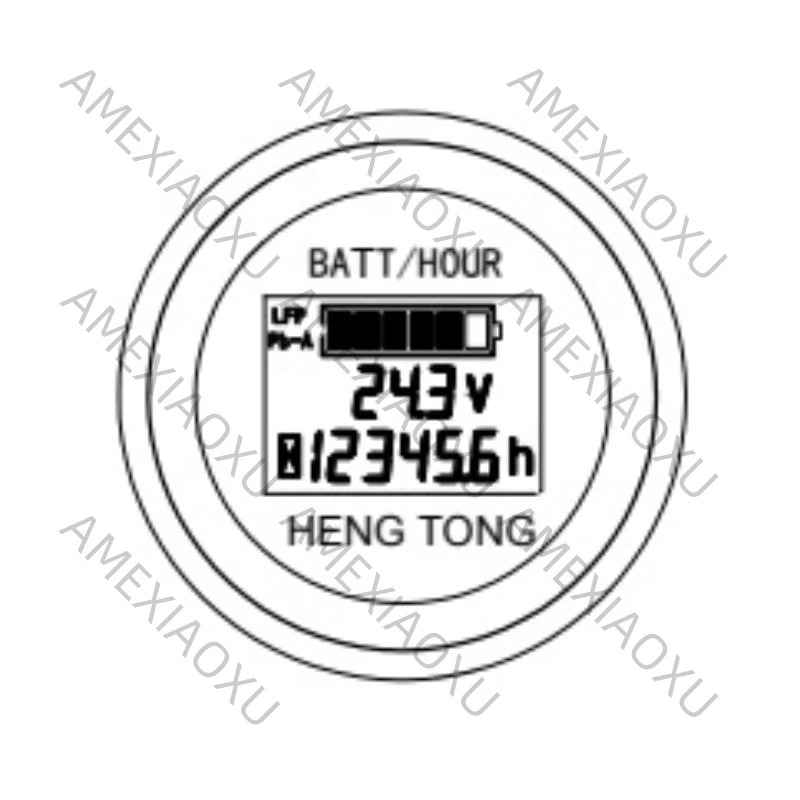 52mm LED Round Battery Meter DC 12/24/48V 36/72V LiFePO4 Lead-Acid Ternary Lithium Battery Ezgo Club Car Yamaha Golf Cart AMEXI