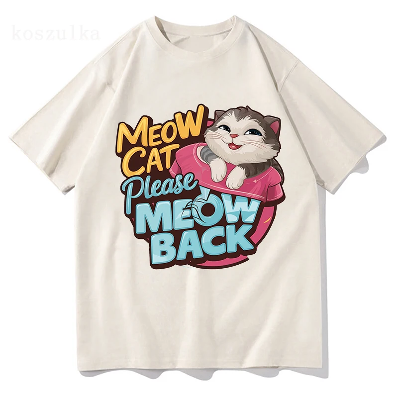 

Meow Cat Printing T-shirts Baby Lasagna Singer Graphic Tee-shirt for Men/Women Cotton Summer Soft Tshirts Camisetas Short Sleeve