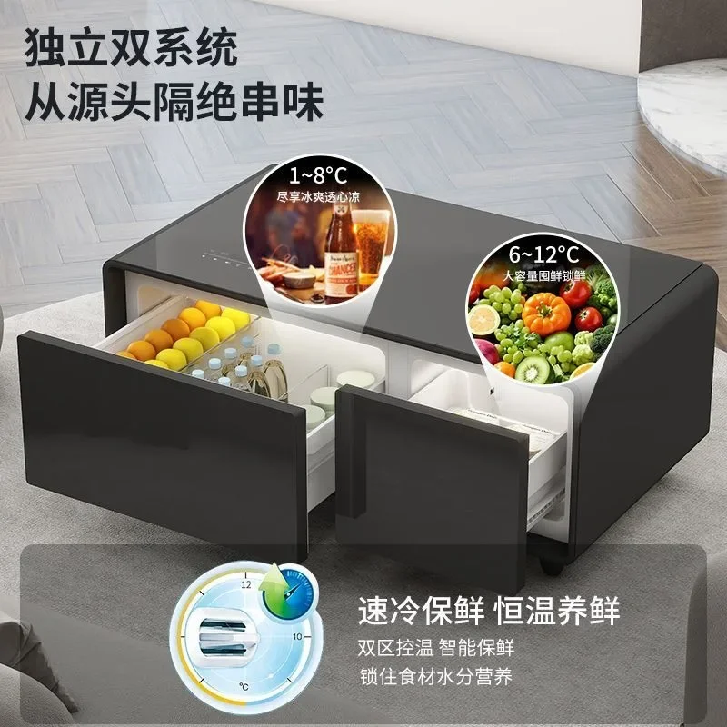 Smart refrigerator coffee table 90L refrigerated household, guest fresh refrigerated