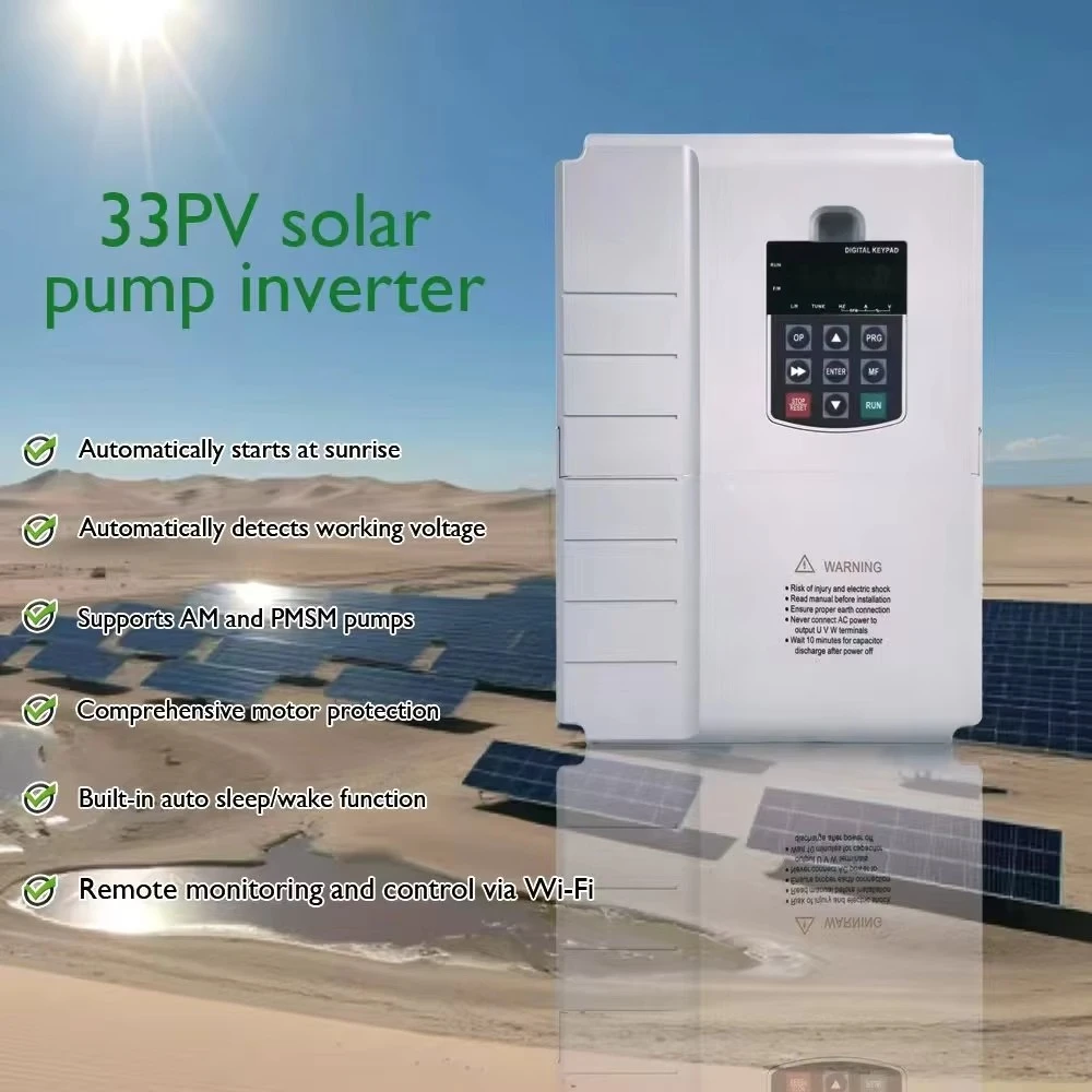 

33PV Solar Pump Drive System 22kw 30kw 37kw 45KW 3 Phase Solar Vfd Inverter 380v for Agricultural Irrigation and Water Supply