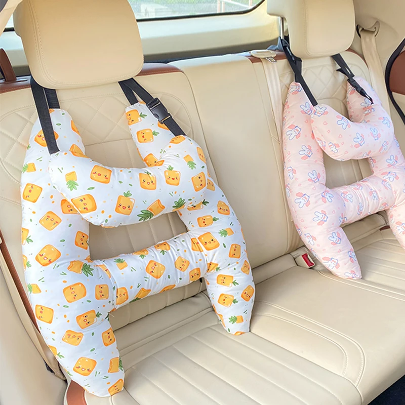 

Предотвращение наклона головы, заднего сиденья, комфорт сна, во время путешествий на большие расстояния, детская автомобильная подушка для шеи с ремнем безопасности, помощь для сна