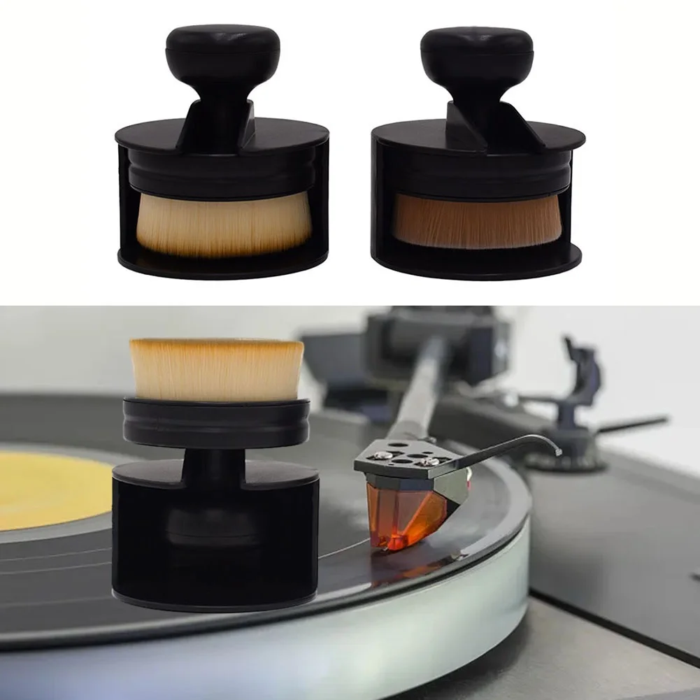 1pc Vinyl Record Brush Record Brush Vinyl Record Brush Record Brush ABS Carbon Fiber Black Brown Environmental Formula