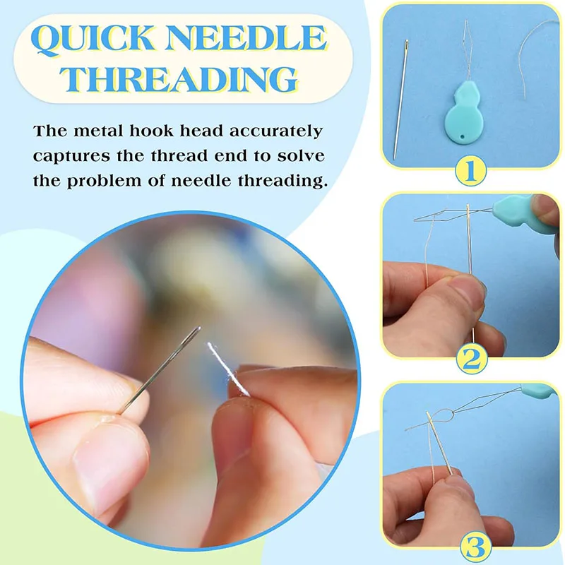 10/50 قطعة إبرة سهلة جهاز التلقائي موضوع الإبر أدوات خياطة عراف المسنين الهادي ماكينة خياطة اليدوية DIY بها بنفسك لوازم
