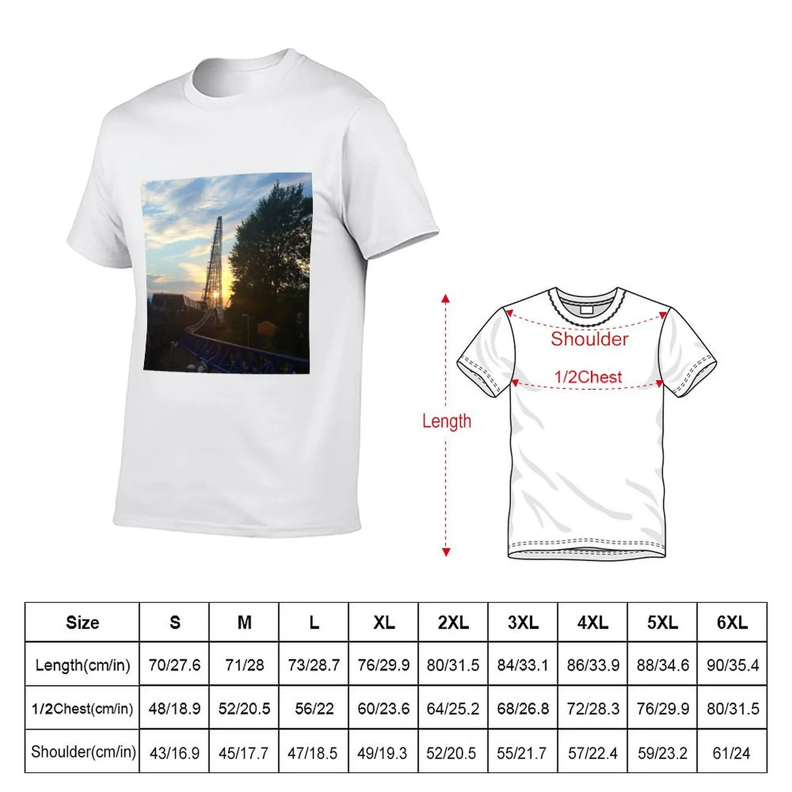 Sunset Through Coaster T-Shirt Anti-Perspiration Workout Top