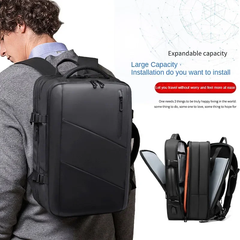 Men's Backpack Waterproof Business Computer Backpack Large Capacity Can Be Expanded Backpack 17 Inch Laptop Case Travel Bag