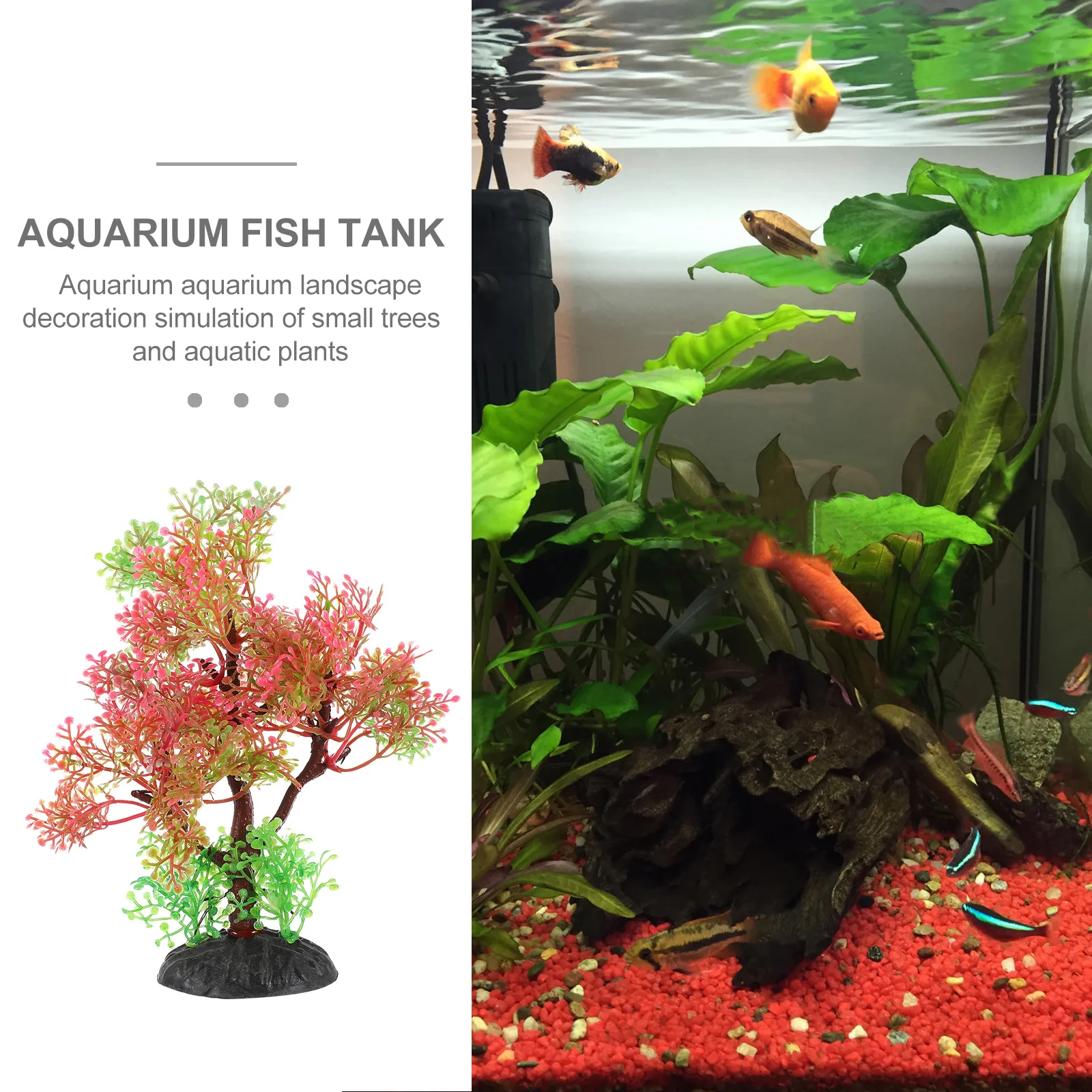 

2Pcs Artificial Plants for Fish Tank Salt Fresh Water Delicate Ornament Decoration Fake Plants Fish Tank Decorations