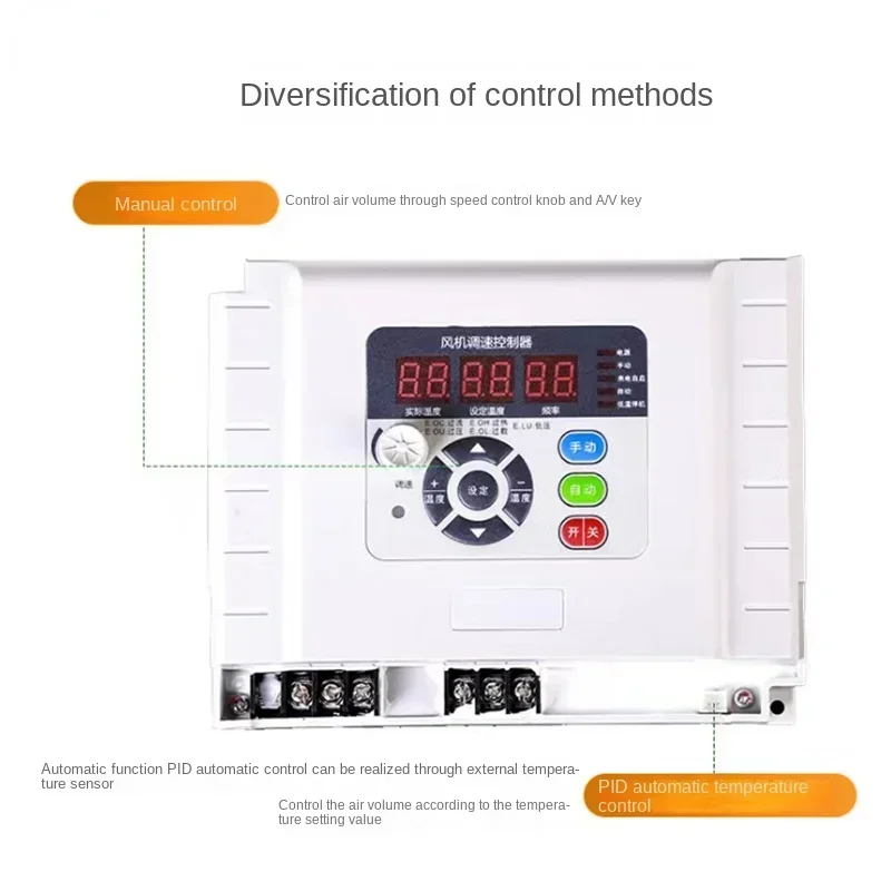 Farm negative pressure fan inverter automatic temperature thermostat 380V three-phase thermostat automatic intelligent control