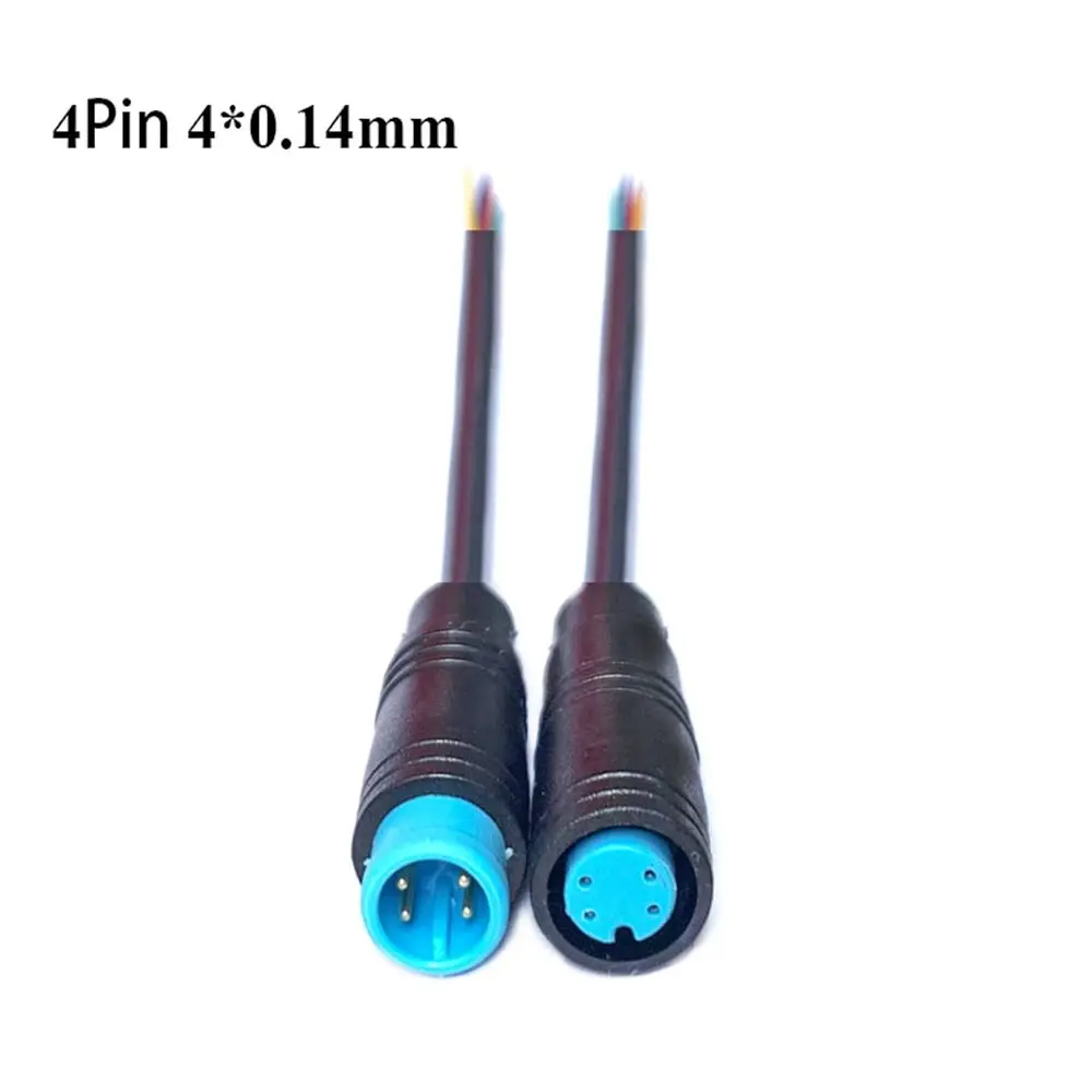 Schwarzes E-Bike-Zubehör, optionaler Kabelsockel-Stecker, wasserdichter Stecker, 2/3/4/5/6-poliger Kabeldisplay-Pin