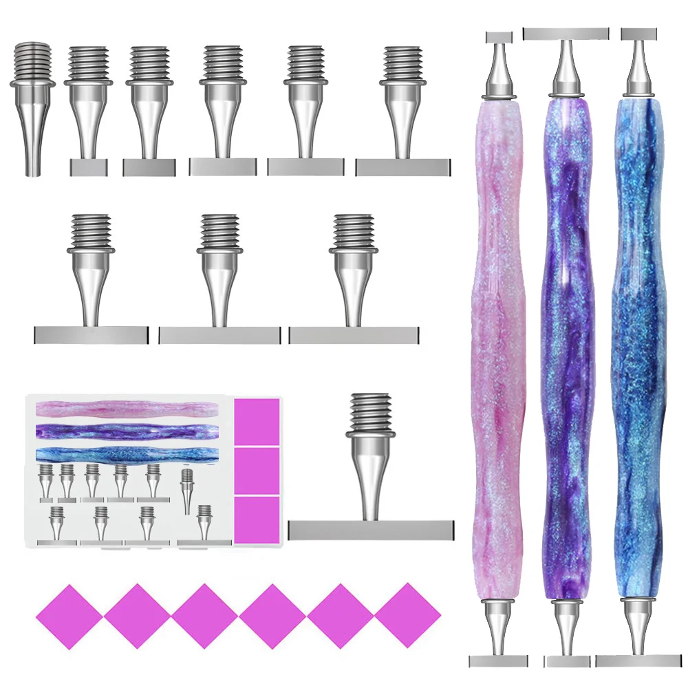 

Новая алмазная живопись с резьбой, точечная дрель, ручка, инструмент, многофункциональные металлические наконечники с резьбой, алмазная вышивка, наконечники ручек, аксессуары