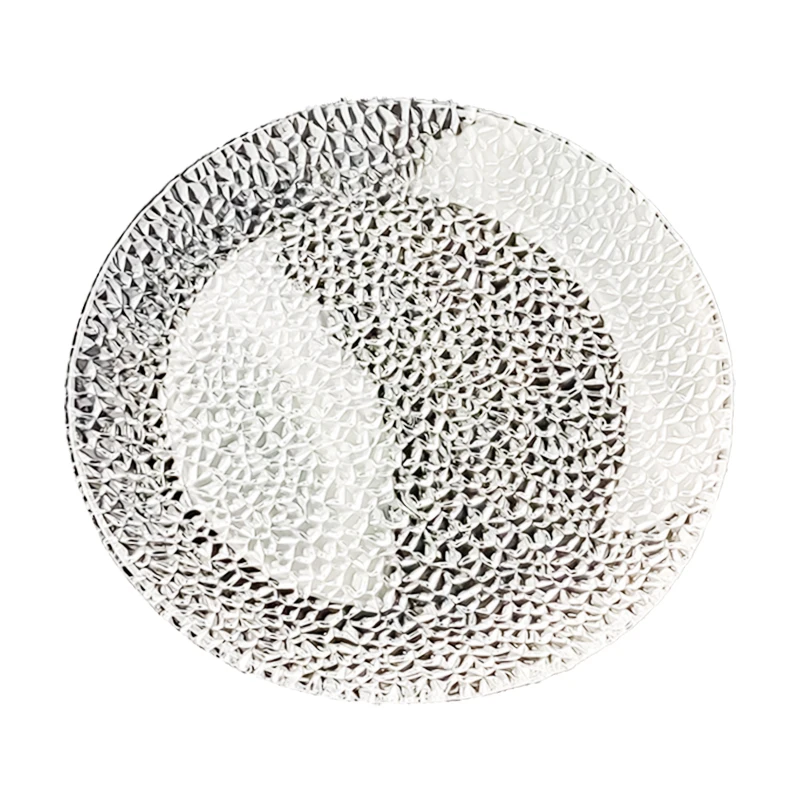 

YJQ crystal glass plate fruit tray hotel butterfly home use