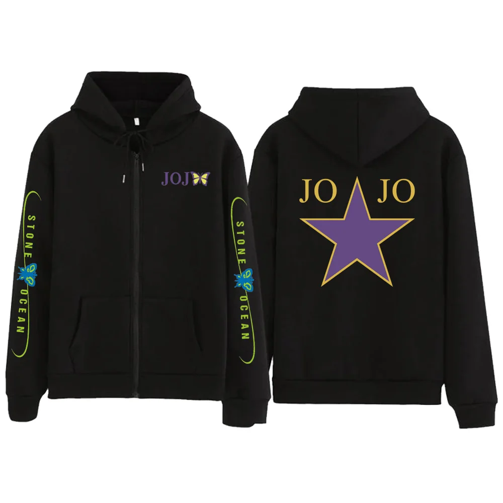 Anime Jojo's Bizarre Adventure Stone Ocean butterfly Hoodies Loose Unisex Anime Style Hoodie Autumn Spring Top sweatshirt - Image 4