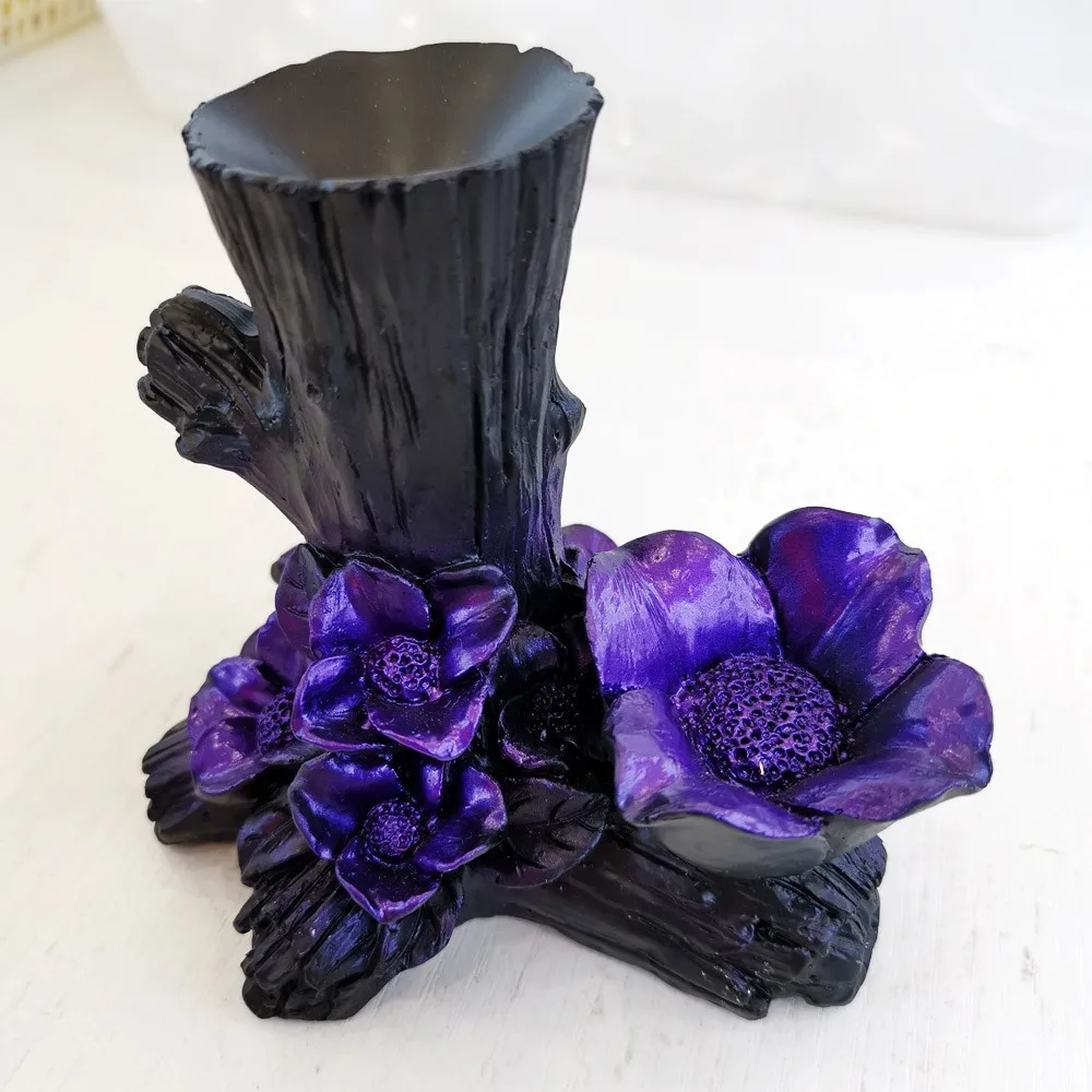 Tree Stump Cherry Blossom Base, Broom Decoration, Gorilla Crystal Ball Base, Desk Accessories