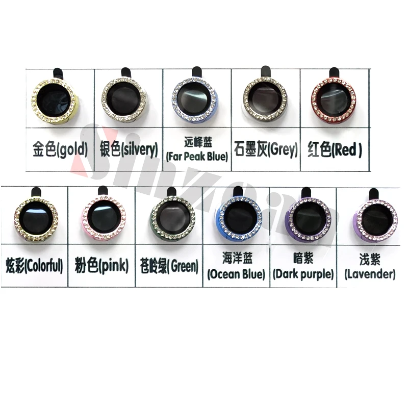 3-2 قطعة آيفون 17 الهواء 16 16e15 14 13 12 11 برو ماكس زائد الماس الكاميرا الخلفية حامي العدسة حلقة معدنية ثلاثية الأبعاد بلينغ الزجاج المقسى