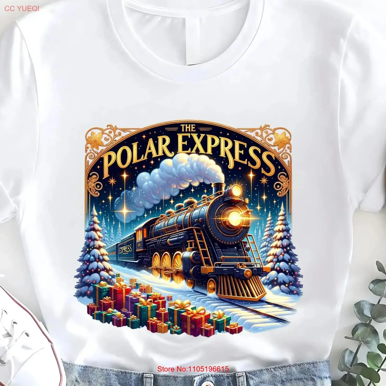 تي شيرت Polar Express تي شيرت عتيق لعطلة قطار عيد الميلاد Believe Magic Christmas Santa Vintage مغسول مريح