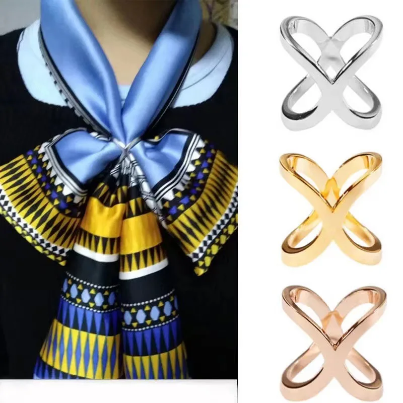 Multifunctional Silk Buckle Scarf Clothes Corner Knotted Button Fashion T-Shirt Shirt Hem High-Grade Buckle