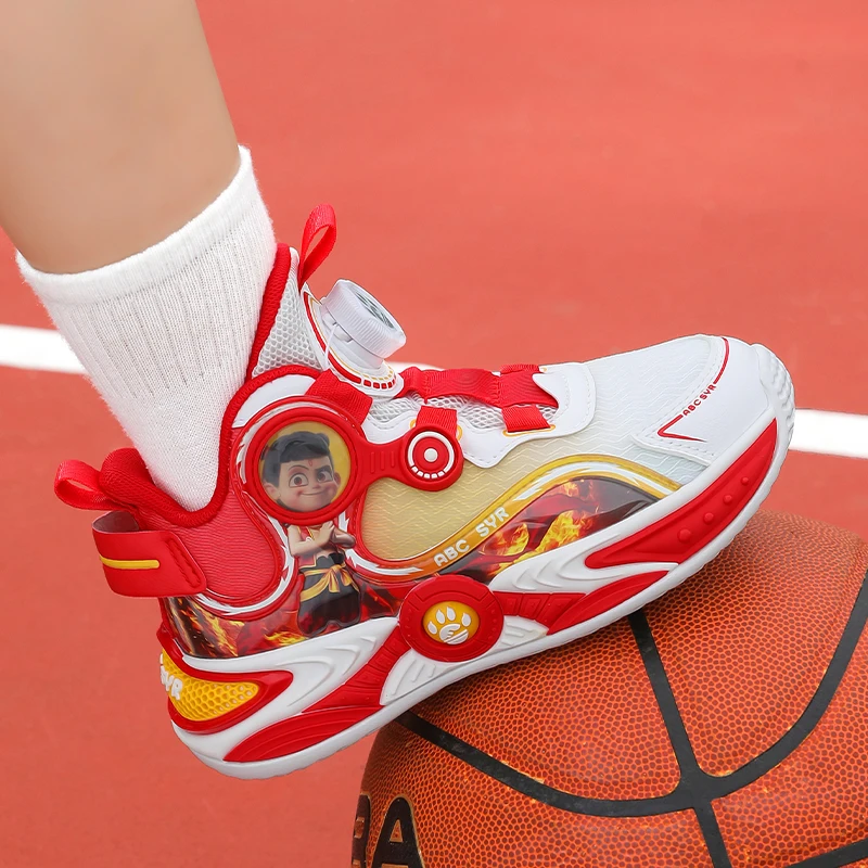 أحذية رياضية للأطفال للأولاد 2025 نمط جديد أحذية الجري غير الرسمية للطلاب أحذية كرة السلة الشبكية القابلة للتنفس #2