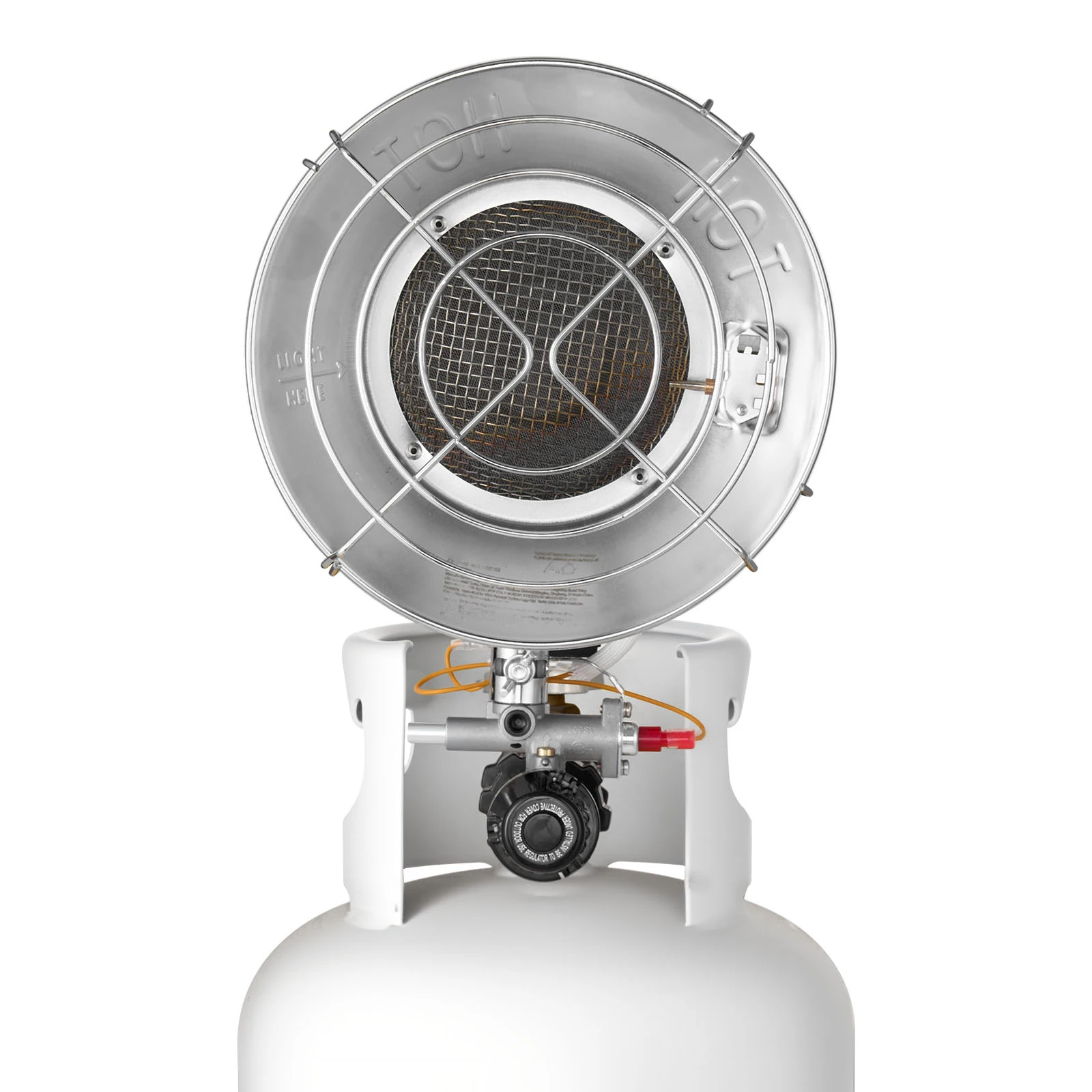 

SucceBuy Propane Tank Top Heater 15000 BTU Rapid Heating 180 Degree Infrared Radiant Stepless Temperature Adjustment for Hunting