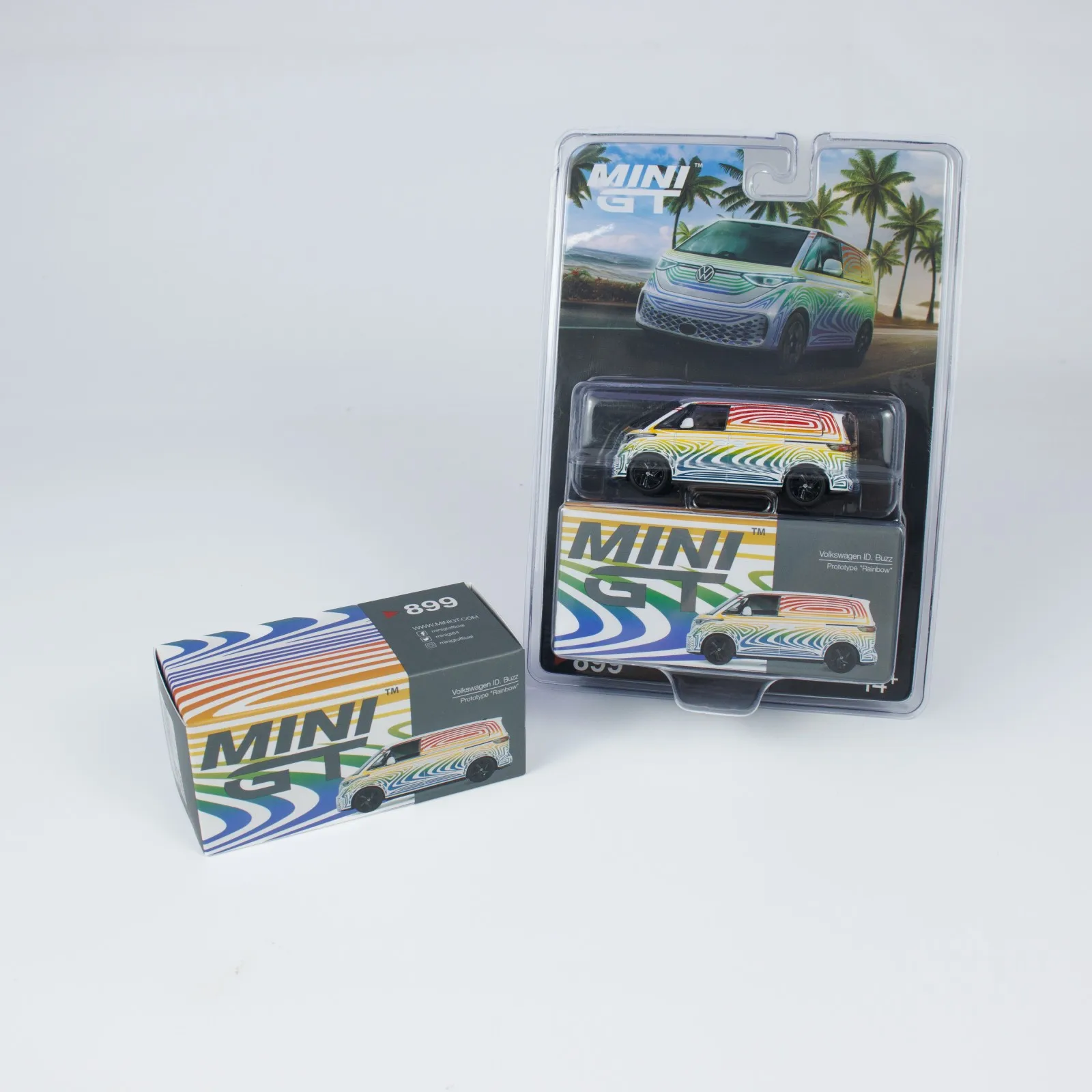 

TSM miniGt 1/64 #899-BL ID buzz Proto type Rainbow Blister Packaging Die-cast Alloy Car Model Collection
