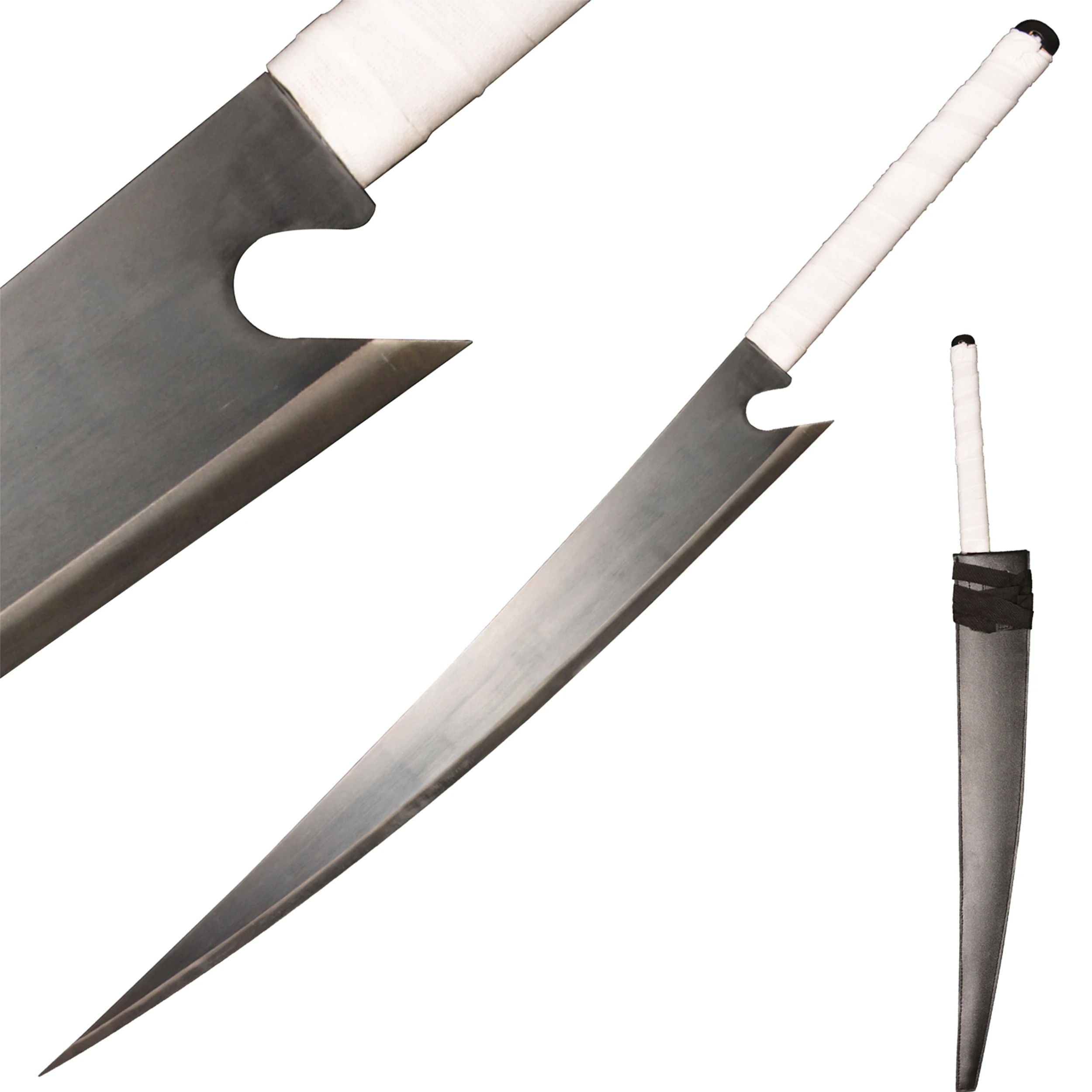 41,3 en Cosplay Anime Espada Nimaiya Oetsu-zanpakutou Espada Funda de Acero/Cuero