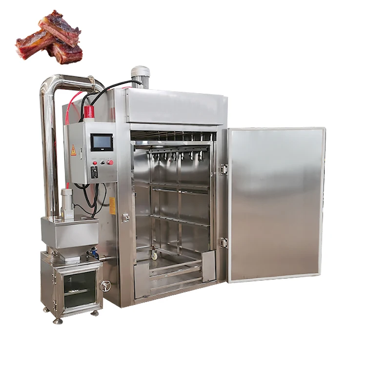 Food Processing Plant Slicer Fish Drying and Smoking Machine Turkey Smoke Oven Commercial-fish-smoking-machine