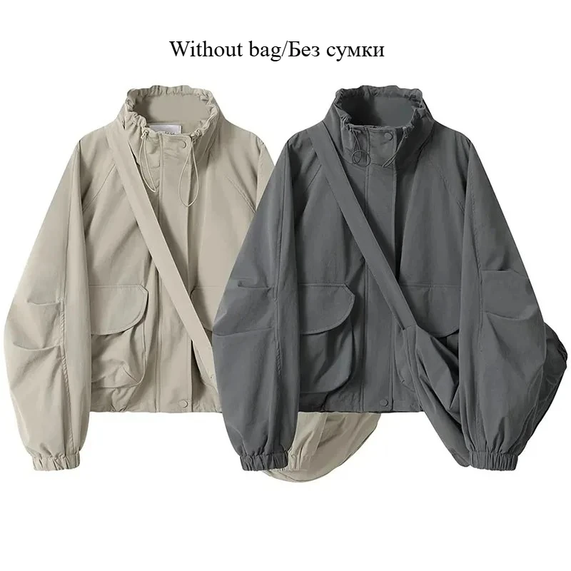 Female Korean Fitting Casual Time American Style Assault Jackets Women's Spring Autumn 2026 New Zipper Workwear Windbreaker Coat