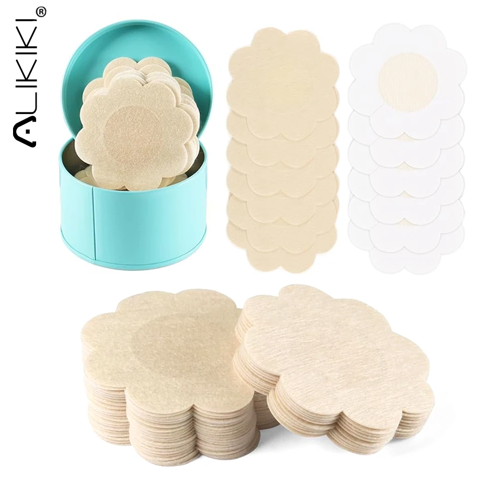 

60Pcs Breast Covers Nipple Cover Pasties Disposable Nipple Covers Bra Pad Adhesive No Show Chest Stickers