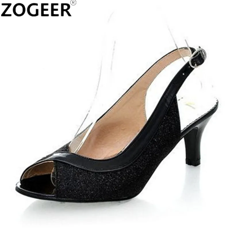 

Летние женские сандалии, модные повседневные шлепанцы на среднем каблуке с открытым носком, черные, серебристые, золотые, синие женские сандалии, большой размер 45, обувь для вечеринок