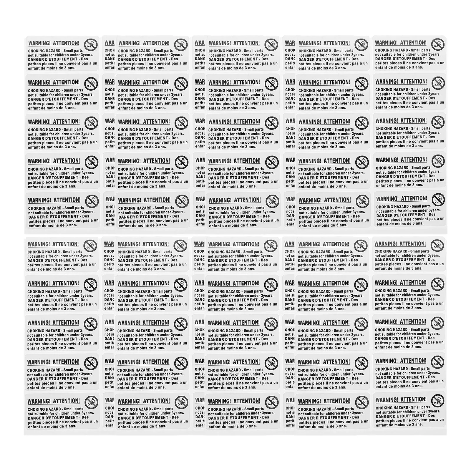 

200pcs Self-Adhesive Choking Hazard Warning Labels, Suffocation Stickers for Packing, Keep Away from Children Under 3 Years