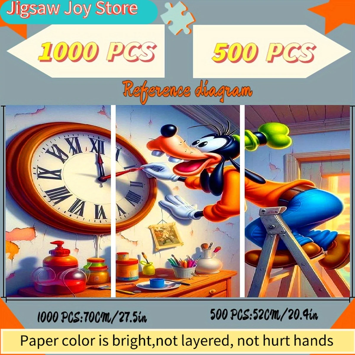 Disney/Disney, Papierpuzzle, DIY-Puzzle, High Fly Repair Nostalgic Big Clock, geeignet für Puzzles, Heim- und Freizeitpuzzle, Kreativität