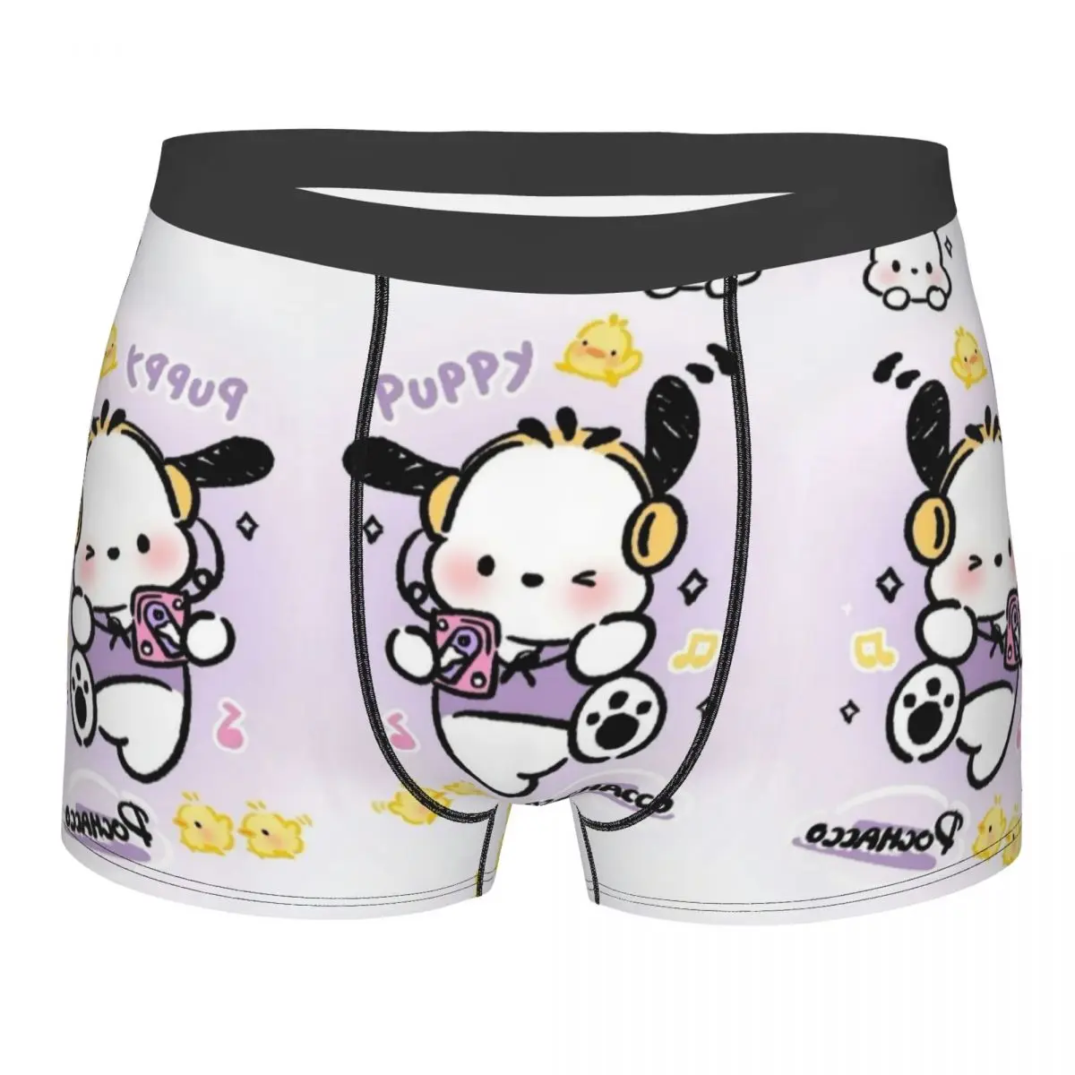 

Модные шорты-боксеры Pochacco на заказ для Homme с 3D принтом, милое нижнее белье с героями мультфильмов, дышащие трусы