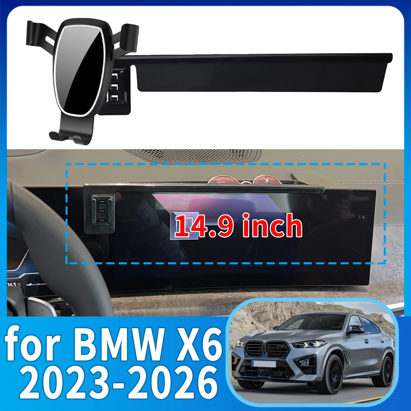 

fit for BMW X6 2023 2024 2025 2026 G06 Anti-Shake Screen Base Phone Holder Mount Stand ​​ Dedicated Car​​ accessoires