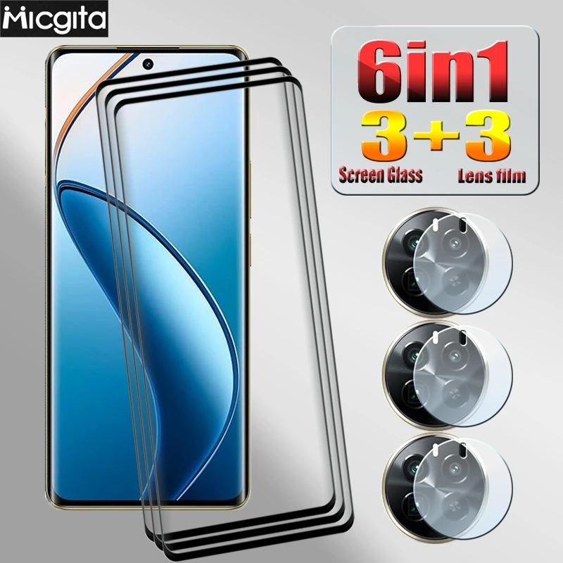 9D Screen Protector For Realme 12 Pro Plus 12Pro Tempered Glass Anti-Scratch For Realme 12 pro plus Soft Fiber Camera film